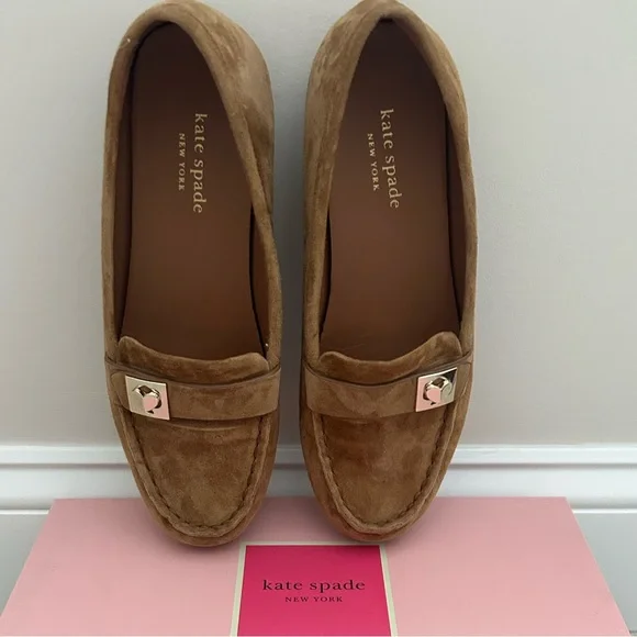 Kate Spade camellia suede flats - Picture 1 of 4